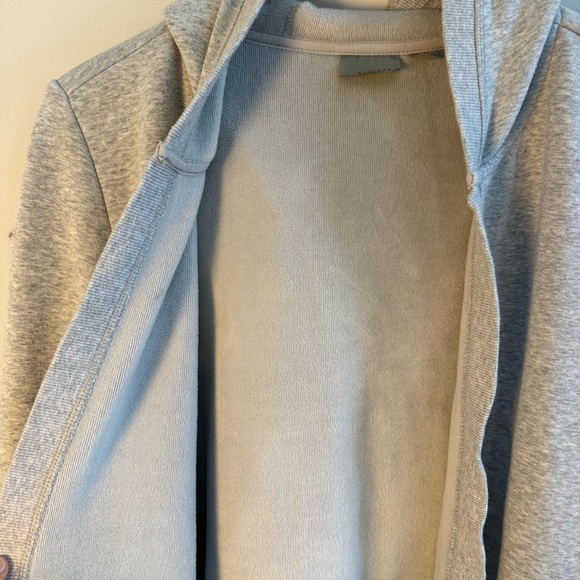 Athleta Light Gray Long Sweatshirt Cardigan, Size S - Picture 5 of 8